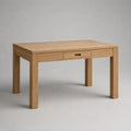 Table à manger rectangulaire en bois avec tiroir, chêne naturel, 120 × 75 × 75 cm